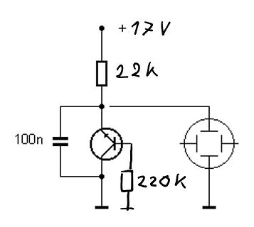 Schaltplan mit Transistor und MOSFET