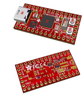 CAD-Ansicht eines Mikrocontroller-Entwicklungsboards