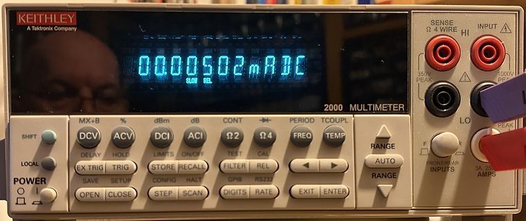 Keithley 2000 Multimeter Display