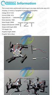 Produktdatenblatt für Mikro-Motoren und Drohnen-Komponenten