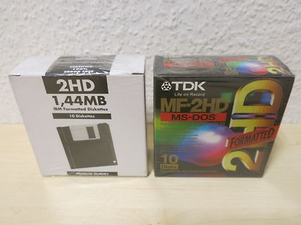 Zwei Packungen TDK 2HD 1,44MB Disketten