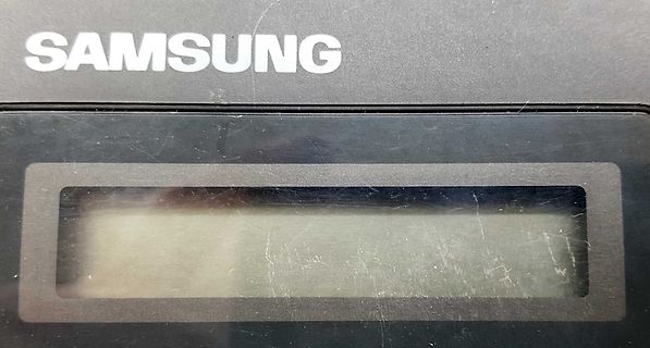 Nahaufnahme eines Samsung-Geräts mit Display