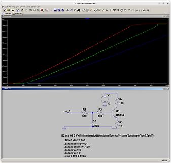 LTspice Simulation Schaltplan und Wellenform