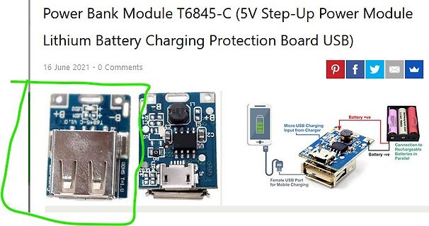 Power Bank Modul T6845-C mit Lithium-Akku-Ladeplatine