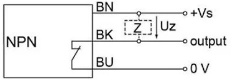 Schaltplan eines NPN-Sensors