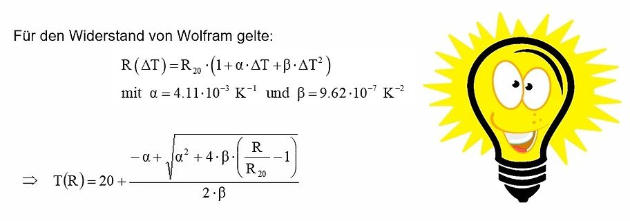 Mathematische Formeln zum Temperaturkoeffizienten des Widerstands