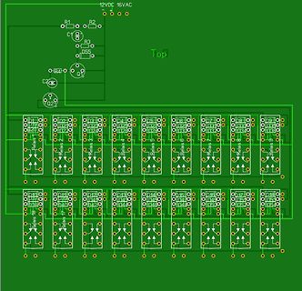 PCB-Layout einer Relais-Steuerplatine