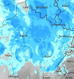 Karte von Westeuropa mit Städten