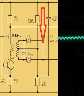 Schaltplan eines elektronischen Schwingkreises