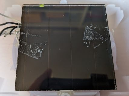 Solarzelle in Styroporverpackung
