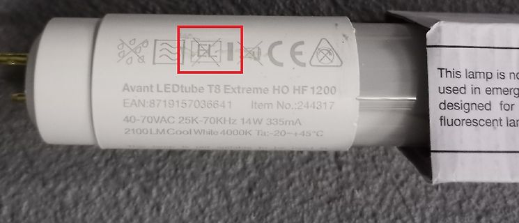 Aufdruck einer LED-Röhre