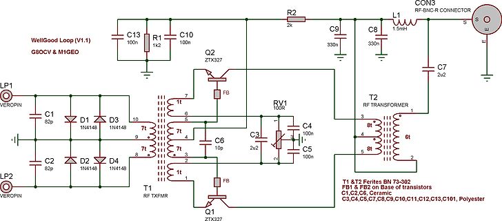 Schaltplan eines HF-Verstärkers oder Oszillators