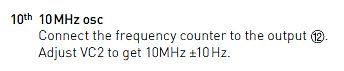 Anleitung zur Einstellung eines 10 MHz Oszillators