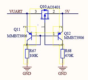Schaltplan einer Transistorschaltung mit MOSFET