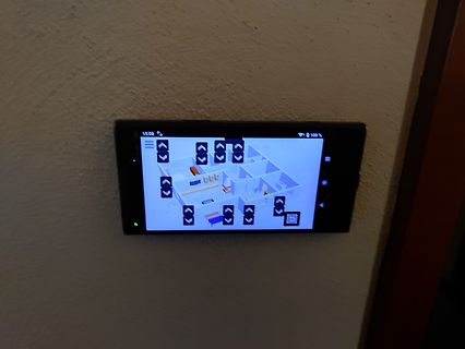 Foto eines Displays mit Grundrissansicht