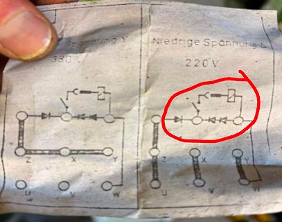 Foto eines abfotografierten Schaltplans