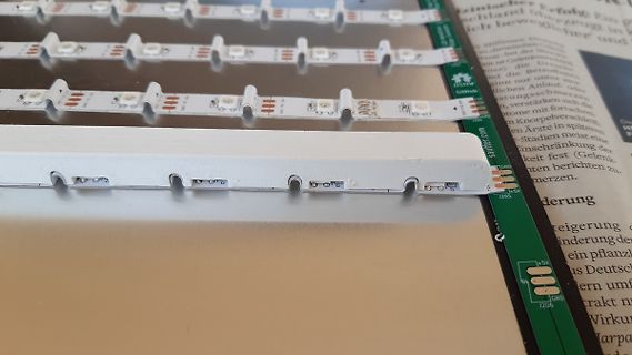 LED-Streifen auf einer Leiterplatte