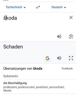 Screenshot eines Online-Übersetzers