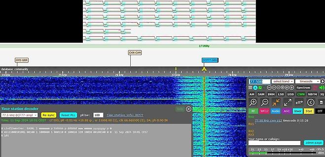 Spektrum eines Zeitstations-Decoders