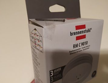 Verpackung eines Brennenstuhl Rauchmelders