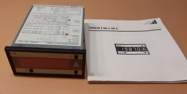 DIGEM 1 96 x 48 C Strommessgerät mit Handbuch