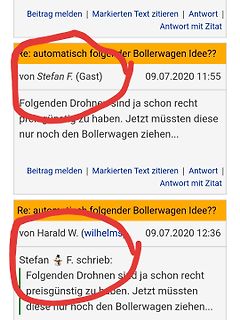 Ausschnitt aus einem Internetforum