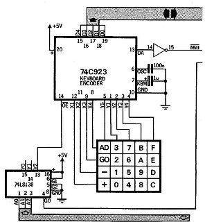 Schaltplan einer Tastatur-Encoder-Schaltung