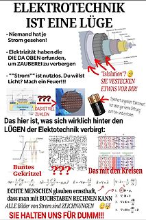 Meme über die angebliche Lüge der Elektrotechnik
