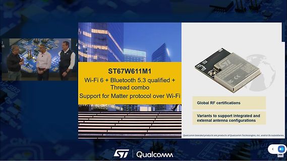 Präsentation des ST67W611M1 Wi-Fi und Bluetooth Chips