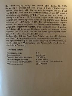 Text über digitale Farberzeugung und technische Daten