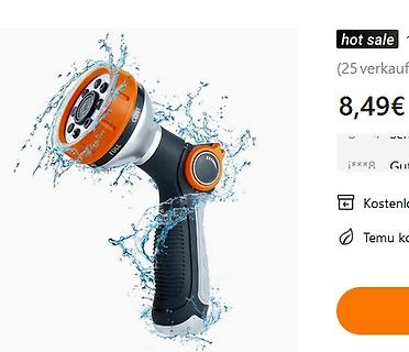 Duschkopf mit Wasserstrahl