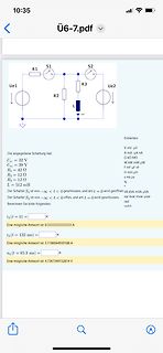 Schaltplan mit elektrischen Aufgabenstellungen