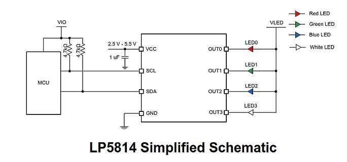 Vereinfachter Schaltplan des LP5814