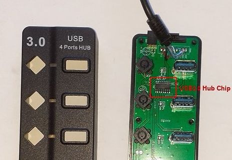 USB 3.0 Hub Gehäuse und Leiterplatte