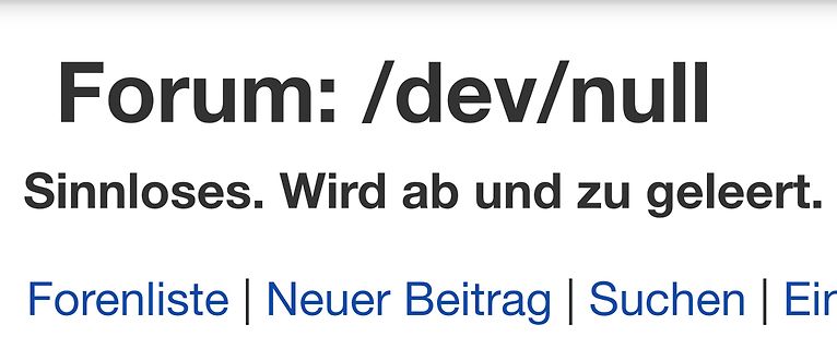 Header eines Internetforums