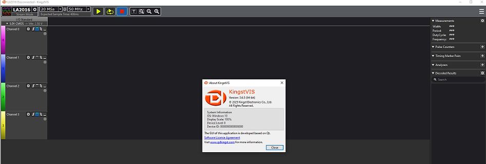 Software-Screenshot KingstVIS