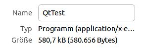 Dateieigenschaften eines Programms