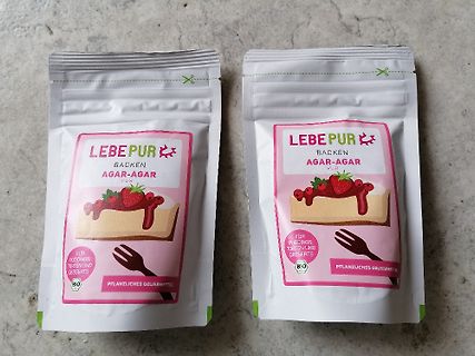 Zwei Packungen Lebe Pur Agar-Agar