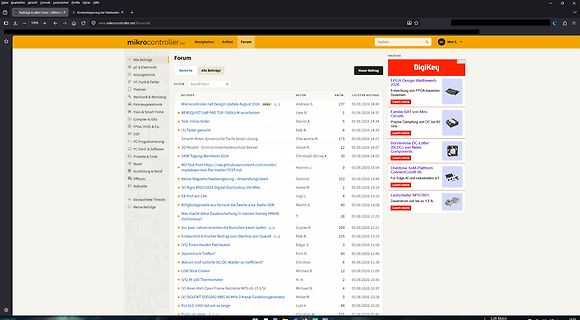 Screenshot eines deutschsprachigen Elektronik-Forums