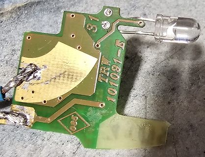 Leiterplatte mit LED und Beschriftung