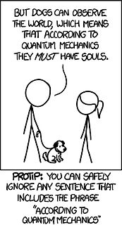 Comic über Quantenmechanik und Seelen von Hunden