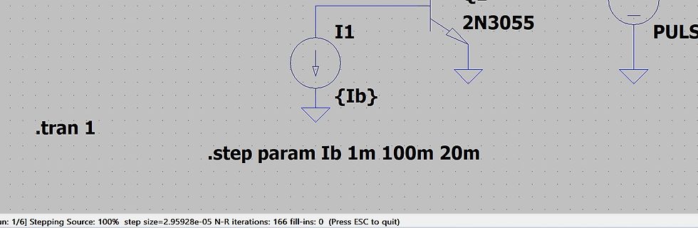 Ausschnitt einer SPICE-Simulation mit Transientenanalyse
