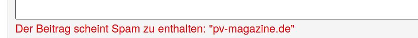 Spam-Warnmeldung in einem Forum
