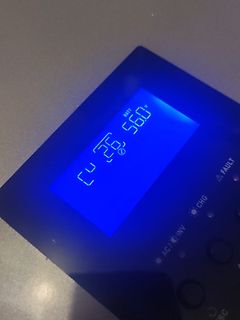 Display eines elektronischen Geräts mit Messwerten