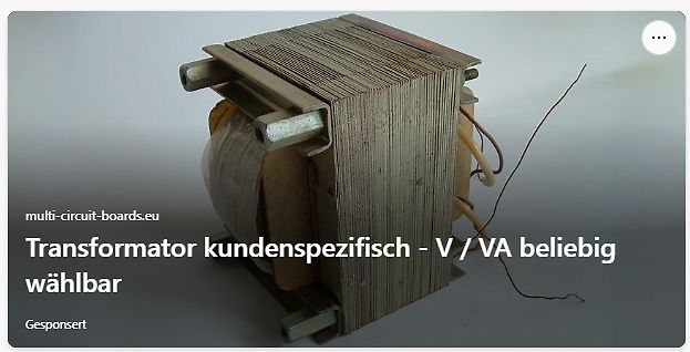 Transformator mit Werbetext