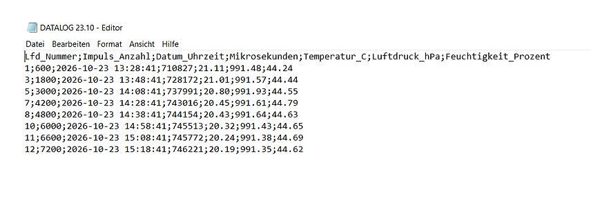 Texteditor mit Logdaten