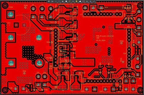 Leiterplatten-Layout einer Platine