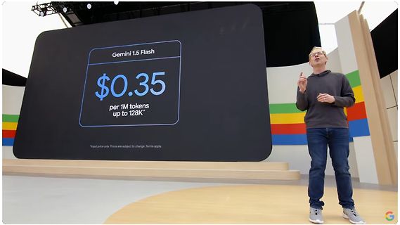 Mann präsentiert Preis für Gemini 1.5 Flash