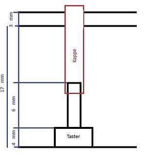 Technische Zeichnung mit Maßangaben