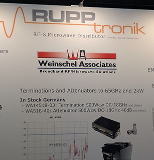 Werbebanner von Rupptronik und Weinschel Associates